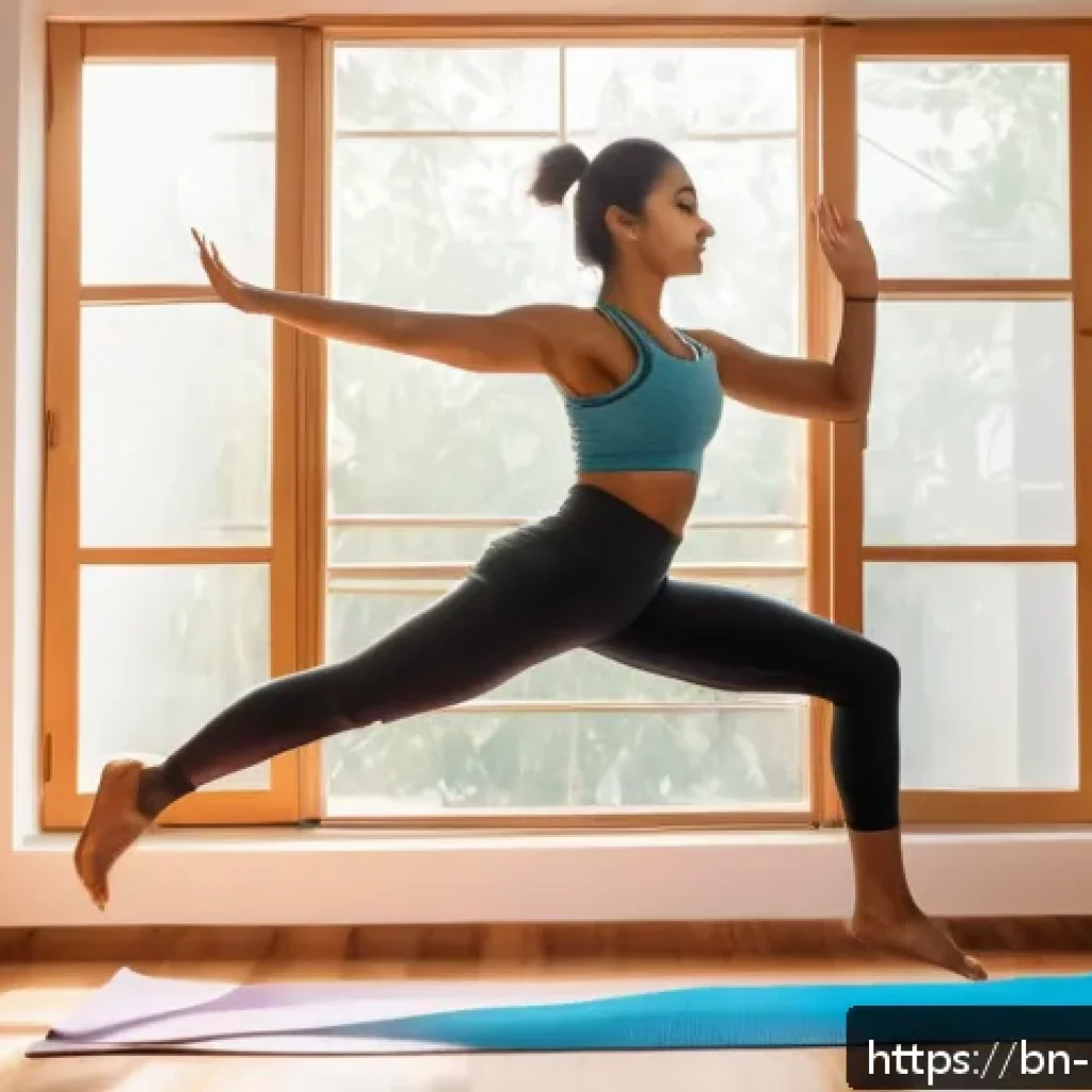 홈트 체지방 감소 운동 - A young Bengali woman wearing comfortable workout clothes including leggings and a breathable tank t...