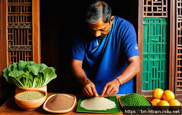 홈트 운동에 도움이 되는 비타민 - A vibrant and detailed illustration of a healthy Bengali man preparing for home exercise, focusing o...